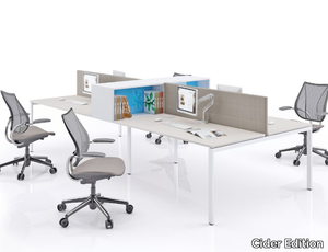 SLIM - Sectional multiple wooden office desk _ Cider Edition