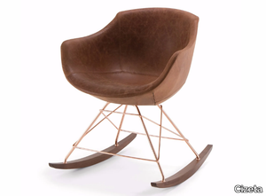 COLIMBAS - Rocking leather easy chair _ Cizeta