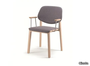 YARD - Stackable fabric chair with armrests _ Cizeta