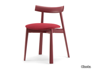 REMO - Wooden chair with integrated cushion _ Cizeta