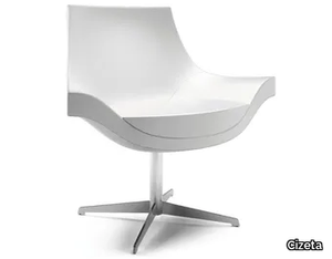 SUMI - Swivel with 4-spoke base fabric easy chair _ Cizeta