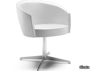 SFER - Swivel with 4-spoke base easy chair with armrests _ Cizeta