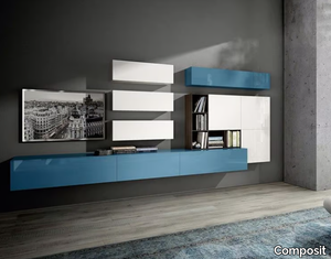 DAY SYSTEM 12 - Sectional wall-mounted storage wall _ Composit