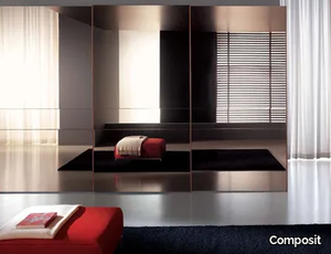 EXTRA - Mirrored glass wardrobe with sliding doors _ Composit