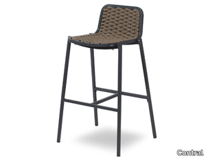 ALEX - High aluminium stool with footrest _ Contral