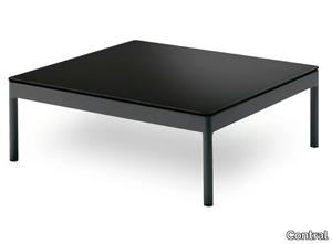 BERGEN - Low glass and aluminium outdoor side table _ Contral