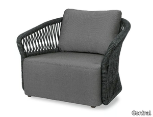 METHOD - Fabric outdoor armchair with armrests _ Contral