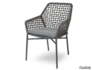 GISELLE NET - Garden outdoor chair with armrests _ Contral