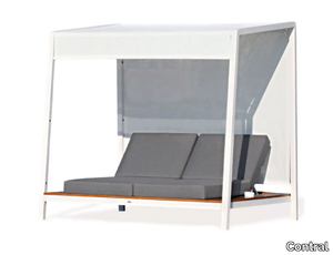 KUTA - Canopy aluminium outdoor bed with parasol _ Contral