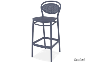 MARCEL - High polypropylene stool with footrest _ Contral