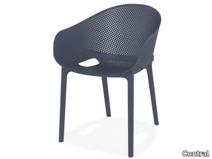 SUNNY - Polypropylene outdoor chair with armrests _ Contral