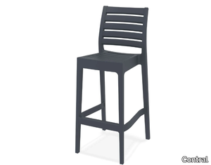 TOBY - High polypropylene stool with footrest _ Contral