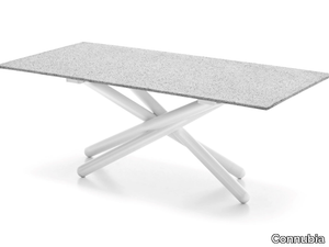 DUEL - Table with metal base and Eco-Stone top _ Connubia