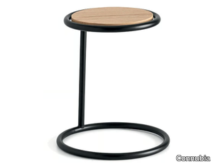 KANGOO - Round metal side table with melamine top _ Connubia