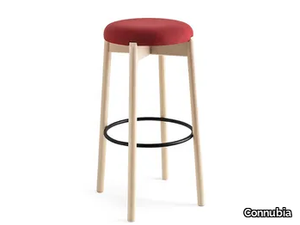 CLELIA - High beech stool with integrated cushion _ Connubia