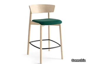 CLELIA - High beech stool with back _ Connubia