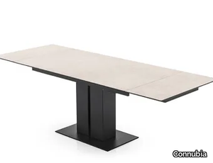 PEGASO - Extending ceramic table with weighted metal base _ Connubia