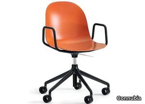 ACADEMY - Swivel height-adjustable polypropylene chair with castors _ Connubia