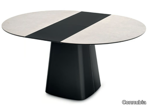 HEY GIO! - Extending coated sheet metal table with glass ceramic top _ Connubia