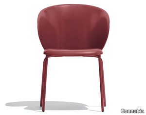 TUKA - Polypropylene chair with metal tube legs _ Connubia