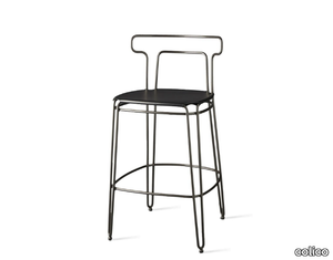 JACKIE.SS - High steel stool with back _ colico