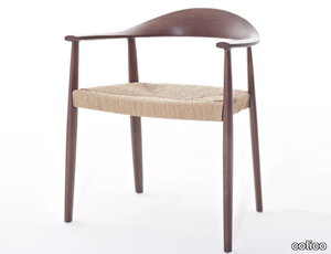 ODYSSÉE - Solid wood chair with armrests _ colico