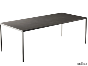 PURE EVO - Rectangular table in aluminum and top in sheet steel _ colico