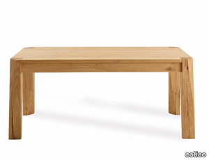 SLASH - Extending rectangular oak table _ colico