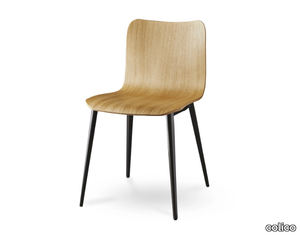 DANDY.TT - Oak chair and painted steel base _ colico