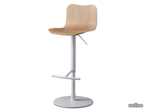 DANDY SWING - Swivel oak stool height-adjustable _ colico