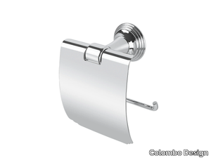 HERMITAGE B3391 - Chromed brass toilet roll holder with cover _ Colombo Design