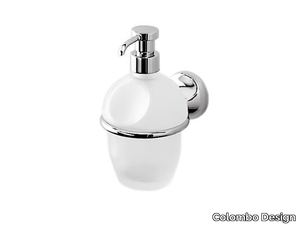 MELÒ B9306 - Wall-mounted etched glass Bathroom soap dispenser _ Colombo Design