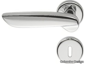 DAYTONA PF 11 R-RY - Brass door handle on rose _ Colombo Design