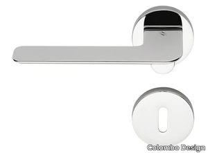 SLIM FF 11 R-RY - Cromall® door handle on rose with lock _ Colombo Design