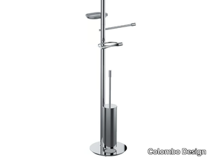 ISOLE2 B9413N - Standing chromed brass toilet brush _ Colombo Design