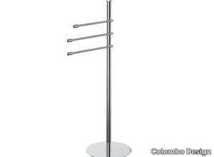 ISOLE2 B9415N - Standing chromed brass towel rack _ Colombo Design