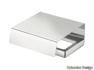 LULÙ B6291 - Chromed brass toilet roll holder with cover _ Colombo Design