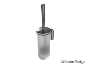 LUNA B0107 - Wall-mounted etched glass toilet brush _ Colombo Design