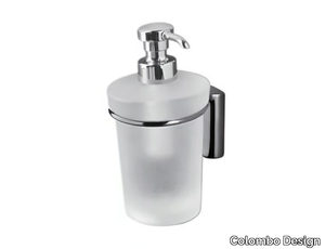 LUNA B9309 - Wall-mounted etched glass Bathroom soap dispenser _ Colombo Design