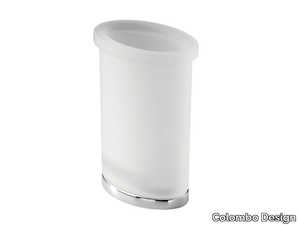 LAND B2841 - Countertop etched glass toothbrush holder _ Colombo Design