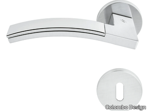 TRAMA LC 71 R-RY - Cromall® door handle on rose with lock _ Colombo Design