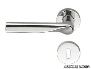 LIBRA SK 21 R-RY - Brass door handle on rose _ Colombo Design