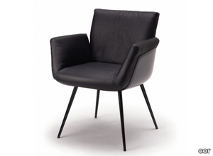 ALVO - Upholstered fabric chair with armrests _ COR