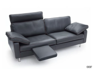 CONSETA - Leather sofa with headrest _ COR