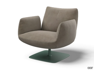 JALIS - Leather armchair with armrests _ COR