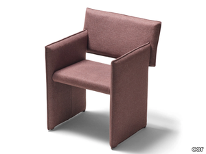 NOTO - Upholstered fabric chair with castors _ COR