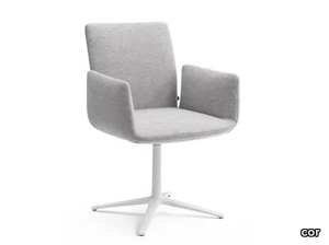 JALIS - With 4-spoke base fabric chair with armrests _ COR