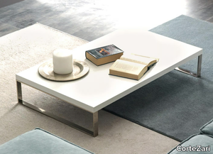 QUADRA - Low rectangular wooden coffee table _ CorteZari