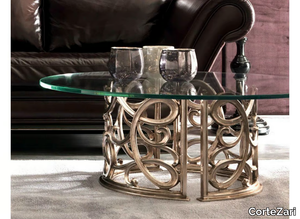 FLORA - Low round glass coffee table _ CorteZari