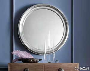 LUISA - Wall-mounted framed round mirror _ CorteZari